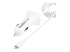 USBLT2PCARW2 - StarTech.com Lightning Car Charger with 1m Coiled Lightning Cable, 12W, White, 2 Port USB Car Charger Adapter for Phones and Tablets, In Car Apple iPhone/iPad Charger w/ Built-in Cord - Back