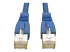 N262-001-BL - Eaton Tripp Lite Series Cat6a 10G Snagless Shielded STP Ethernet Cable (RJ45 M/M), PoE, Blue, 1 ft. (0.31 m) - Front