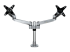 ARMDUALPS - StarTech.com Desk Mount Dual Monitor Arm, Premium Articulating Monitor Arm, up to 27" VESA Mount Displays, Height Adjustable Monitor Mount, Rotating/Swivel/Tilt, Desk Clamp/Grommet, Silver - Front