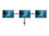 461658 - Manhattan Monitor Mount with Center Mount and Double-Link Swing Arms - Front