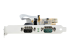 21050-PC-SERIAL-CARD - StarTech.com 2-Port PCI Express Serial Card, Dual Port PCIe to RS232 (DB9) Serial Interface Card, 16C1050 UART, Standard or Low Profile Brackets, COM Retention, For Windows & Linux - Left side