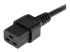 PXTUKC192M - StarTech.com 6ft (2m) UK Computer Power Cable, 16AWG, BS 1363 to C19 Power Cord, 13A 250V, Black Replacement AC Power Cord, TV/Monitor Power Cable, BS 1363 to IEC 60320 C19 - Close up