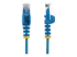 N6PAT50CMBLS - StarTech.com 50cm Slim LSZH CAT6 Ethernet Cable, 10 Gigabit Snagless RJ45 100W PoE Patch Cord, CAT 6 10GbE UTP Network Cable w/Strain Relief, Blue, Fluke Tested/ETL, Low Smoke Zero Halogen - Multi-angle