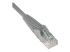 N201-025-GY - Eaton Tripp Lite Series Cat6 Gigabit Snagless Molded (UTP) Ethernet Cable (RJ45 M/M), PoE, Gray, 25 ft. (7.62 m) - Left-angle