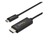 CDP2HD1MBNL - Startech 3ft (1m) USB C to HDMI Cable, 4K 60Hz USB Type C to HDMI 2.0 Video Adapter Cable, Thunderbolt 3 Compatible, Laptop to HDMI Monitor/Display, DP 1.2 Alt Mode HBR2 Cable, Black - Right-angle