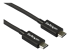 TBLT34MM80CM - StarTech.com 2.6ft (80cm) Thunderbolt 3 Cable, 40Gbps, 100W PD, 4K/5K Video, Thunderbolt-Certified, Compatible w/ TB4/USB 3.2/DisplayPort - Left-angle