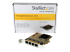 ST1000SPEX43 - StarTech.com 4 Port Gigabit NIC PCIe Network Card - Left-angle