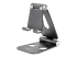 USPTLSTNDB - StarTech.com Phone and Tablet Stand, Foldable Universal Mobile Device Holder for Smartphones & Tablets, Adjustable Multi-Angle Viewing Ergonomic Cell Phone Stand for Desk, Portable, Black - Right-angle