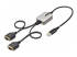 2P1FFC-USB-SERIAL - StarTech.com 2ft (60cm) 2-Port USB to Serial Adapter Cable, Interchangeable DB9 Screws/Nuts, COM Retention, USB-A to DB9 RS232, FTDI, Level-4 ESD Protection, Windows/macOS/ChromeOS/Linux - Right-angle