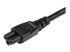 PXTNB3SEU2M - StarTech.com 2m (6ft) Laptop Power Cord, EU Schuko to C5, 2.5A 250V, 18AWG, Notebook / Laptop Replacement AC Cord, Printer/Power Brick Cord, Schuko CEE 7/7 to Clover Leaf IEC 60320 C5 - Close up