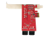 10P6G-PCIE-SATA-CARD - StarTech.com SATA PCIe Card, 10 Port PCIe SATA Expansion card, 6Gbps SATA Card, Low/Full Profile, Stacked SATA Connectors, ASM1062 Non-Raid SATA Controller Card / Adapter - Back