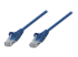737357 - Intellinet Network Patch Cable, Cat5e, 0.25m, Blue, CCA, U/UTP, PVC, RJ45, Gold Plated Contacts, Snagless, Booted, Lifetime Warranty, Polybag - Right-angle