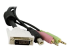 DVID4N1USB15 - StarTech.com 1 5ft / 4m 4-in-1 USB Dual Link DVI-D KVM Switch Cable w/ Audio & Microphone (DVID4N1USB15) - Close up