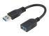 USB3EXT6INBK - StarTech 6in Short USB 3.0 Extension Adapter Cable (USB-A Male to USB-A Female) - Right-angle