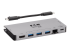 U442-DOCK5D-GY - Eaton Tripp Lite Series USB C Docking Station USB Hub 4k w/ HDMI, Gbe Gigabit Ethernet, SD Card Reader, PD Charging - Left-angle