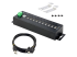 USB210AIND-USB-A-HUB - StarTech.com 10-Port Industrial USB 2.0 Hub, Rugged USB Hub w/15kV Air/8kV Contact ESD Level 4 Protection, DIN/Wall/Desk Mountable USB-A Hub, Multiport USB Hub with Locking Ports - Left-angle