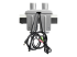 ARMSLIMDUOS - StarTech.com Desk Mount Dual Monitor Arm with USB & Audio, Grommet/Desk Clamp VESA Mount for up to 32 inch Displays, 2x USB, 2x 3.5mm audio, Ergonomic Full Motion Dual Monitor Arm, Silver - Close up