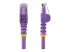 N6PATC50CMPL - StarTech.com 50cm CAT6 Ethernet Cable, 10 Gigabit Snagless RJ45 650MHz 100W PoE Patch Cord, CAT 6 10GbE UTP Network Cable w/Strain Relief, Purple, Fluke Tested/Wiring is UL Certified/TIA - Multi-angle