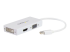 MDP2VGDVHDW - StarTech.com Travel A/V Adapter: 3-in-1 Mini DisplayPort to VGA DVI or HDMI Converter - Left-angle