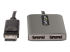 MST14DP122DP - Startech 2-Port DisplayPort MST Hub, Dual 4K 60Hz, DP to 2x DisplayPort Monitor Adapter, DP 1.4 Multi-Monitor Video Adapter w/ 1ft Built-in Cable, USB Powered, Windows Only - Front