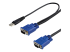 SVECONUS15 - StarTech.com 15 ft 2-in-1 Ultra Thin USB KVM Cable - Right-angle