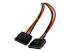 PYO2LP4SATA - StarTech 12in LP4 to 2x SATA Power Y Cable Adapter - Right-angle