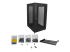 RK2433BKM - StarTech.com 24U Server Rack Cabinet, 4-Post Adjustable Depth (2" to 30") Network Equipment Rack Enclosure w/Casters/Cable Management/Shelf/Locking Dell PowerEdge, HP ProLiant ThinkServer - Left-angle