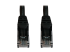 N261-001-BK - Eaton Tripp Lite Series Cat6a 10G Snagless Molded UTP Ethernet Cable (RJ45 M/M), PoE, Black, 1 ft. (0.3 m) - Close up