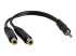 MUY1MFF - Startech 6 in. 3.5mm Audio Splitter Cable - Left-angle