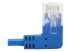 N204-S15-BL-RA - Eaton Tripp Lite Series Right-Angle Cat6 Gigabit Molded Slim UTP Ethernet Cable (RJ45 Right-Angle M to RJ45 M), Blue, 15 ft. (4.57 m) - Close up