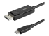 CDP2DP2MBD - StarTech.com 6ft (2m) USB C to DisplayPort 1.2 Cable 4K 60Hz, Bidirectional DP to USB-C or USB-C to DP Reversible Video Adapter Cable, HBR2/HDR, USB Type C / Thunderbolt 3 Monitor Cable - Right-angle