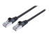 740814 - Intellinet Network Patch Cable, Cat7 Cable/Cat6A Plugs, 2m, Black, Copper, S/FTP, LSOH / LSZH, PVC, RJ45, Gold Plated Contacts, Snagless, Booted, Lifetime Warranty, Polybag - Right-angle