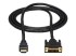 HDMIDVIMM6 - Startech 6ft (1.8m) HDMI to DVI Cable, DVI-D to HDMI Display Cable (1920x1200p), Black, 19 Pin HDMI Male to DVI-D Male Cable Adapter, Digital Monitor Cable, M/M, Single Link - Front