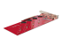 QUAD-M2-PCIE-CARD-B - StarTech.com Quad M.2 PCIe Adapter Card, x16 Quad NVMe or AHCI M.2 SSD to PCI Express 4.0, Up to 7.8GBps/Drive, For 2242/2260/2280/22110mm PCIe M-Key M2 SSDs, Bifurcation Required - Top