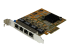 ST1000SPEX43 - StarTech.com 4 Port Gigabit NIC PCIe Network Card - Left-angle