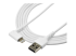 RUSBLTMM2MWR - StarTech.com 6ft (2m) Durable USB A to Lightning Cable, White 90° Right Angled Heavy Duty Rugged Aramid Fiber USB Type A to Lightning Charging/Sync Cord, Apple MFi Certified, iPhone 12 Pro - Right-angle