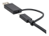 USBCCADP - StarTech.com 3ft (1m) USB C Cable w/ USB-A Adapter Dongle, Hybrid 2-in-1 USB C Cable w/ USB-A | USB-C to USB-C (10Gbps/100W PD), USB-A to USB-C (5Gbps), USB-A Host to USB-C DisplayLink Dock - Left-angle
