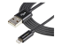 USBLT2MB - Startech 2m (6ft) Long Black Apple® 8-pin Lightning Connector to USB Cable for iPhone / iPod / iPad - Right-angle