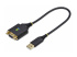 1P1FFCN-USB-SERIAL - StarTech 1ft/30cm USB to Null Modem Serial Adapter Cable, FTDI, RS232 - Right-angle