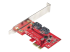 2P6G-PCIE-SATA-CARD - Startech SATA PCIe Card, 2 Port PCIe SATA Expansion card, 6Gbps SATA Card, Full/Low Profile, PCI Express to SATA Adapter, ASM1061 Non-Raid SATA Controller Card - Right-angle