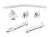 45-684-290 - Ergotron LX Pro - Mounting kit (dual direct arm) - Multi-angle