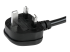 PXTUKC192M - StarTech.com 6ft (2m) UK Computer Power Cable, 16AWG, BS 1363 to C19 Power Cord, 13A 250V, Black Replacement AC Power Cord, TV/Monitor Power Cable, BS 1363 to IEC 60320 C19 - Close up