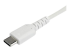 RUSB2CC1MW - StarTech.com 1m USB C Charging Cable, Durable Fast Charge & Sync USB 2.0 Type C to USB C Laptop Charger Cord, TPE Jacket Aramid Fiber M/M 60W White, Samsung S10, S20 iPad Pro MS Surface - Close up