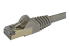 6ASPAT3MGR - StarTech.com 3m CAT6A Ethernet Cable, 10 Gigabit Shielded Snagless RJ45 100W PoE Patch Cord, CAT 6A 10GbE STP Network Cable w/Strain Relief, Grey, Fluke Tested/UL Certified Wiring/TIA - Close up