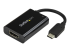 CDP2HDUCP - StarTech.com USB C to HDMI 2.0 Adapter with Power Delivery, 4K 60Hz USB Type-C to HDMI Display/Monitor Video Converter, 60W PD Pass-Through Charging Port, Thunderbolt 3 Compatible, Black - Left-angle