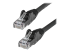 N6LPATCH7MBK - StarTech.com 7m LSZH CAT6 Ethernet Cable, 10 Gigabit Snagless RJ45 100W PoE Network Patch Cord with Strain Relief, CAT 6 10GbE UTP, Black, Individually Tested/ETL, Low Smoke Zero Halogen - Right-angle