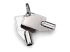 CL15C - Compulocks T-bar Security Keyed Coiled Cable Lock - Left-angle