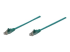 342469 - Intellinet Network Patch Cable, Cat6, 0.5m, Green, CCA, U/UTP, PVC, RJ45, Gold Plated Contacts, Snagless, Booted, Lifetime Warranty, Polybag - Left-angle