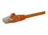N6PATC7MOR - Startech 7m CAT6 Ethernet Cable, 10 Gigabit Snagless RJ45 650MHz 100W PoE Patch Cord, CAT 6 10GbE UTP Network Cable w/Strain Relief, Orange, Wiring is UL Certified/TIA - Close up