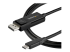 CDP2DP141MBD - StarTech 3ft/1m USB C to DisplayPort 1.4 Cable 8K 60Hz/4K, Bidirectional DP to USB-C or USB-C to DP Reversible Video Adapter Cable, HBR3/HDR/DSC, USB Type C/Thunderbolt 3 Monitor Cable - Right-angle